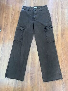 Oat New York Wide Leg Carpenter Jeans (Brown) Size 4/27